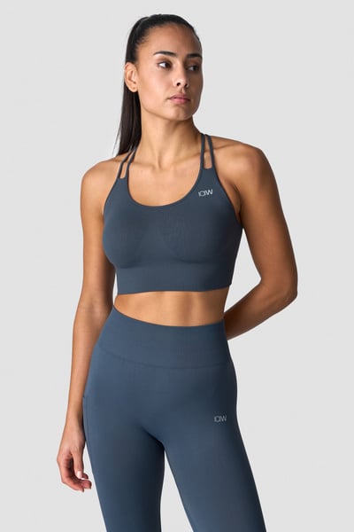 Image of Define Seamless Sports Bra Smokey Blue