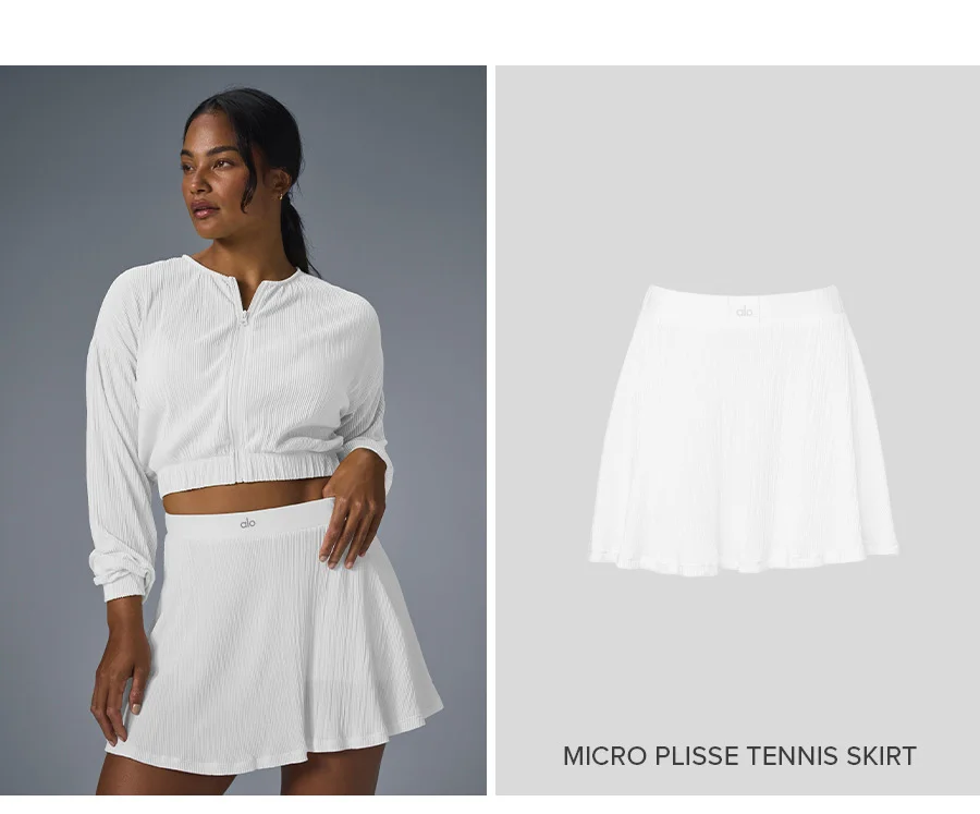 Micro Plisse Tennis Shirt - White