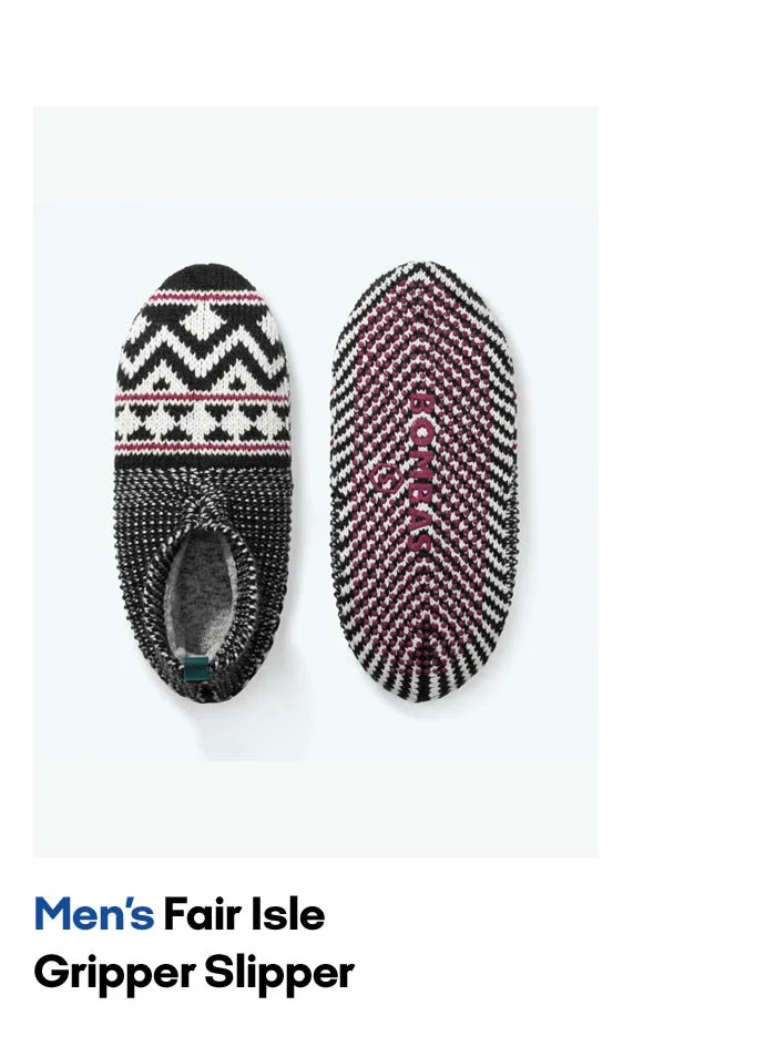 Men's Fair Isle Gripper Slipper