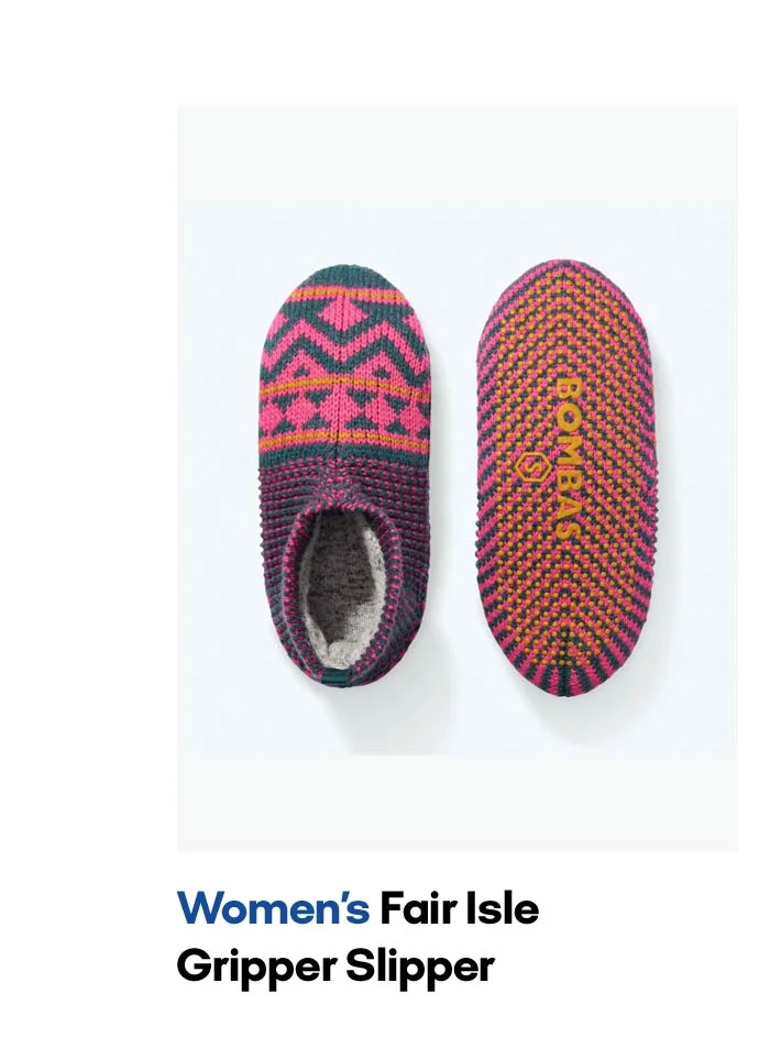 Women's Fair Isle Gripper Slipper