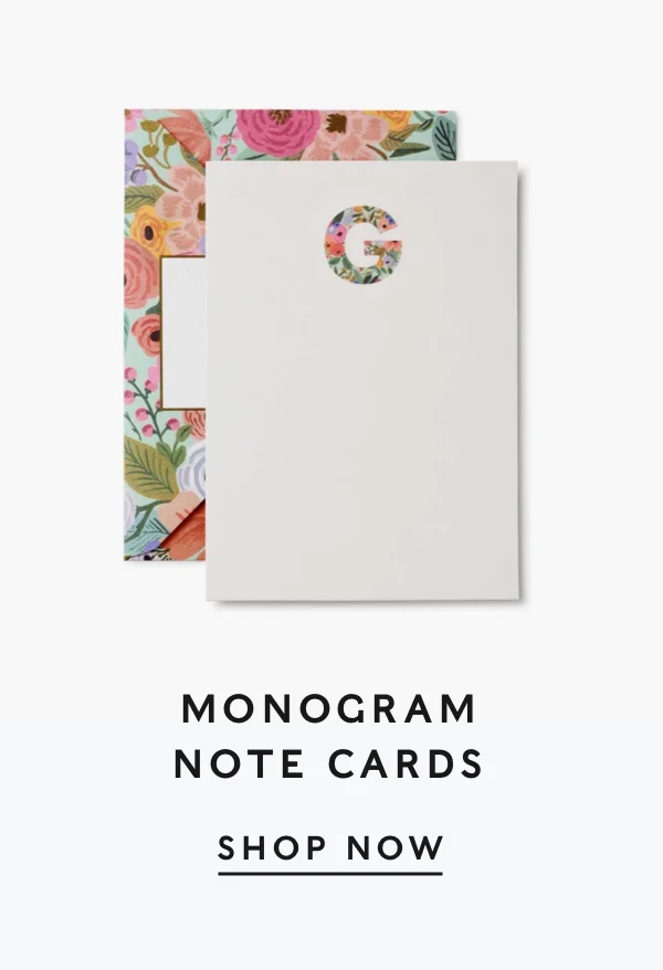 Monogram note cards