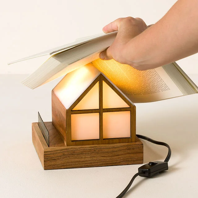 Cozy Cottage Book Stand & Lamp