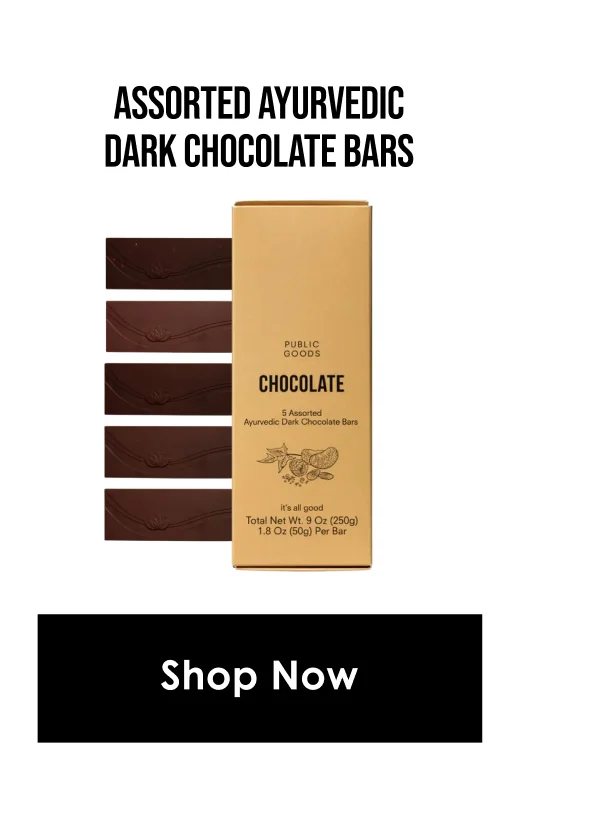 Assorted Ayurvedic Dark Chocolate Bars