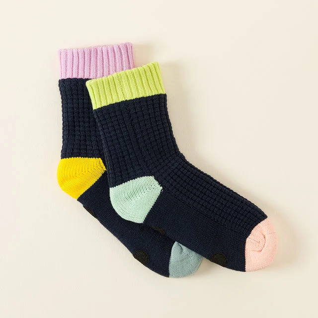 Mismatched Fleece Lined Slipper Socks