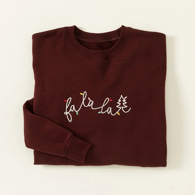 Falala Christmas Embroidered Sweatshirt