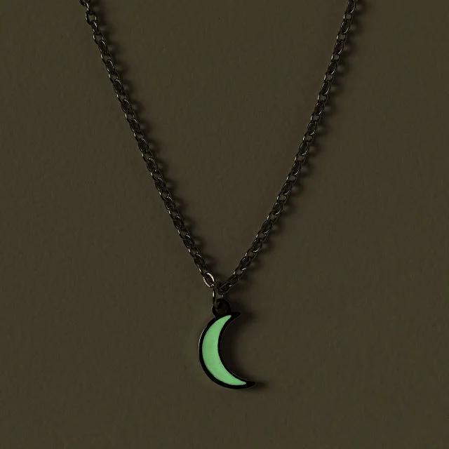 Illuminating Crescent Moon Necklace