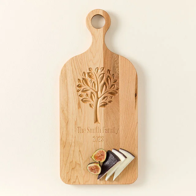 Custom Carved Oak Tree Serving Board