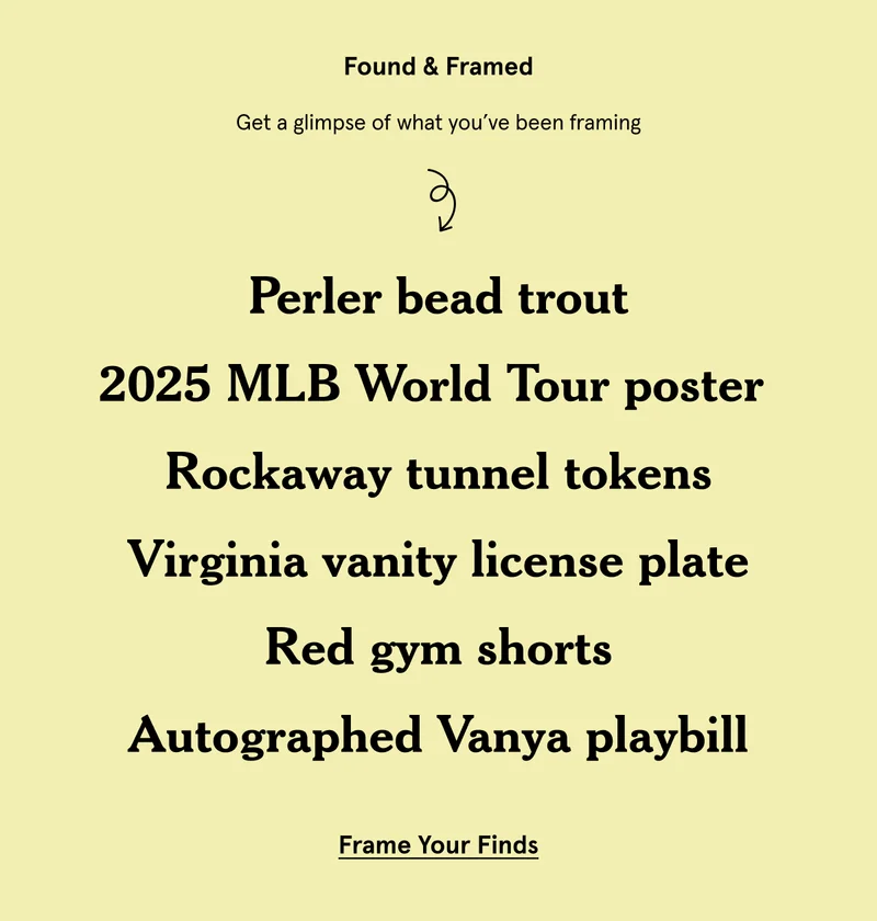 Perler bead trout 2025 MLB World Tour poster  Rockaway tunnel tokens Virginia vanity license plate Red gym shorts Autographed Vanya playbill