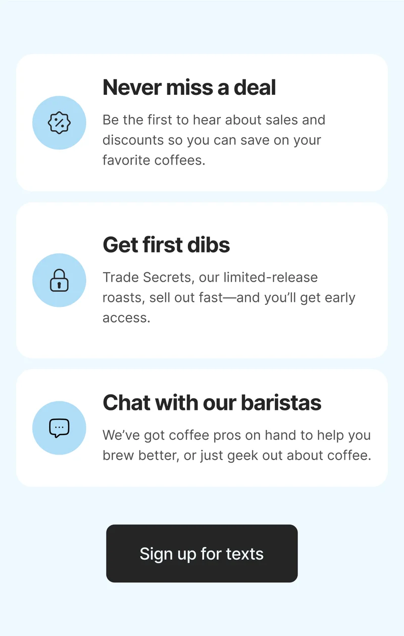 Never miss a deal, get first dibs, and more