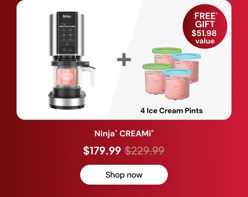 Ninja® CREAMi® + baking sheets and 4 pints ice cream