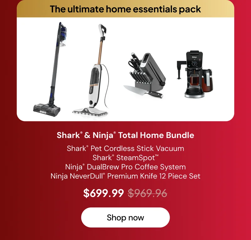 The ultimate essentials pack- Shark & Ninja Total Home Bundle