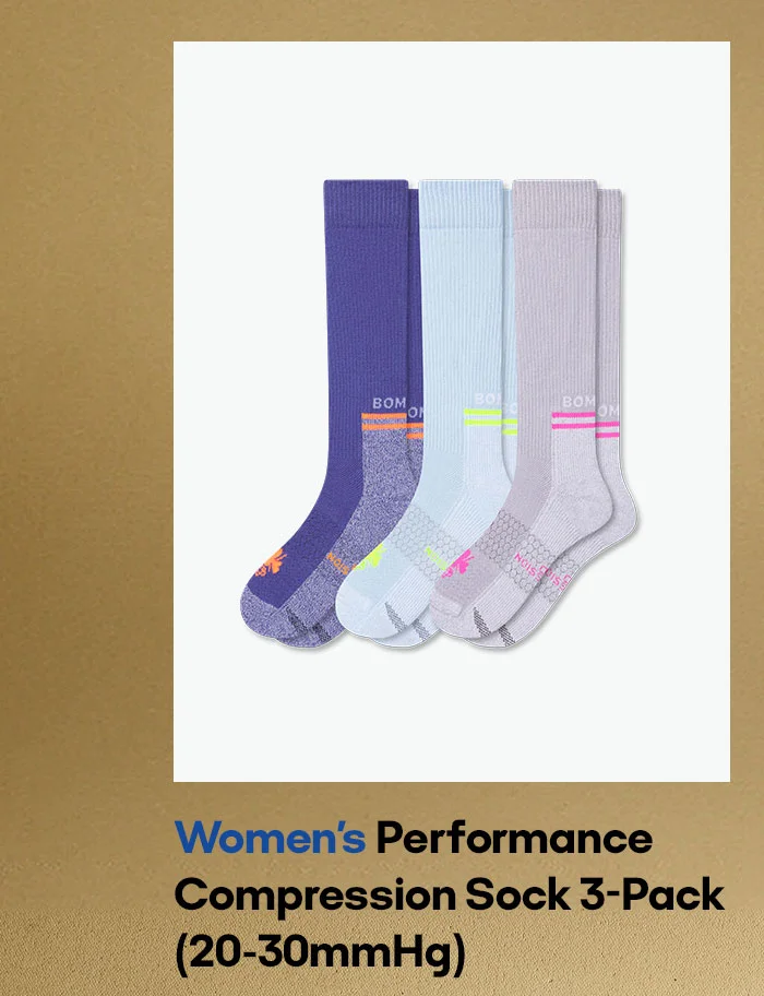 Women's Performance Compression Sock 3-Pack (20-30mmHg)