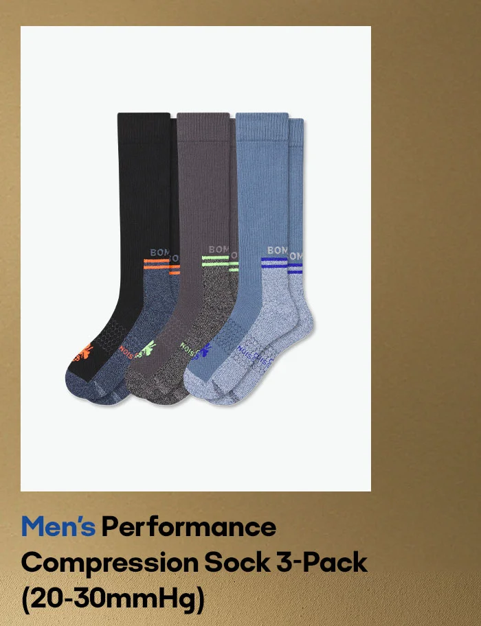 Men's Performance Compression Sock 3-Pack (20-30mmHg)