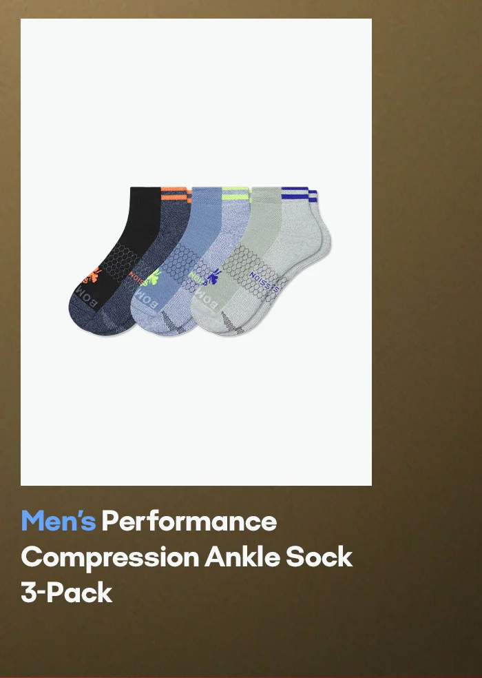 Men's Performance Compression Ankle Sock 3-Pack