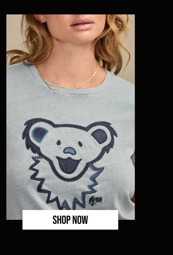 Shop Grateful Dead Denim Bear Head Classic Crewshirt