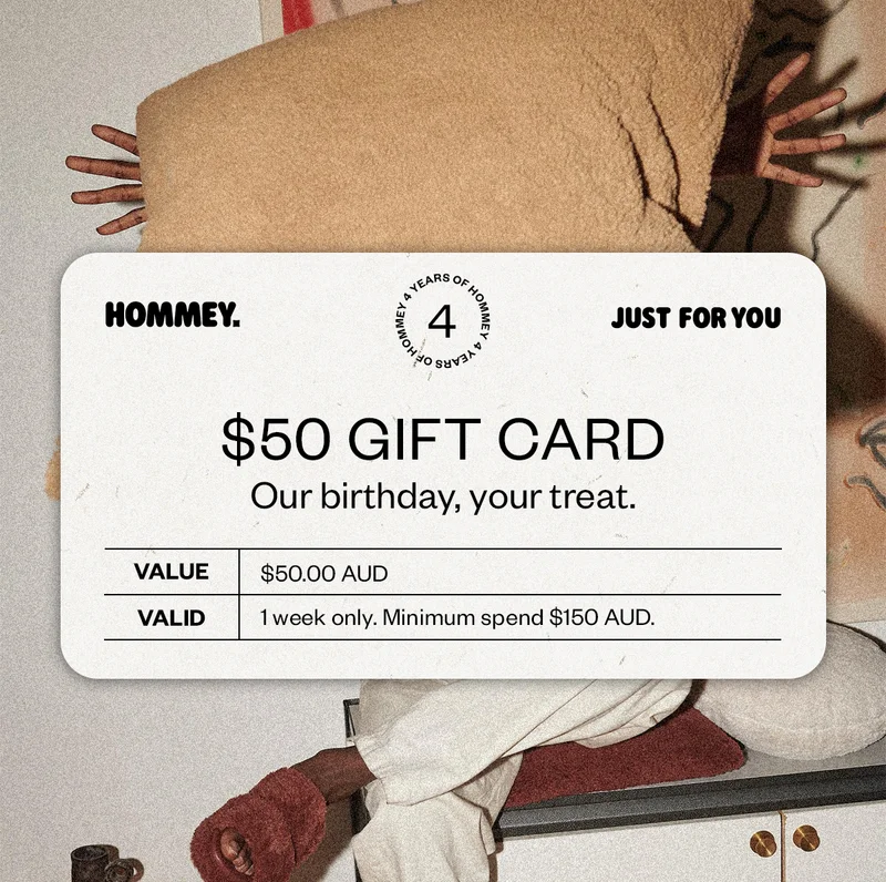 $50 Gift Card. Our birthday, your treat.