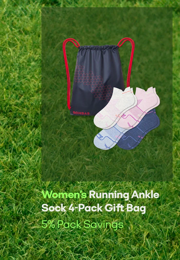 Women's Running Ankle Sock 4-Pack Gift Bag 5% Pack Savings