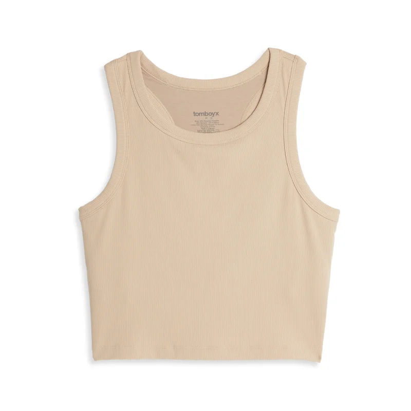 Image of Bamboo Rib Bra Top - Taupe
