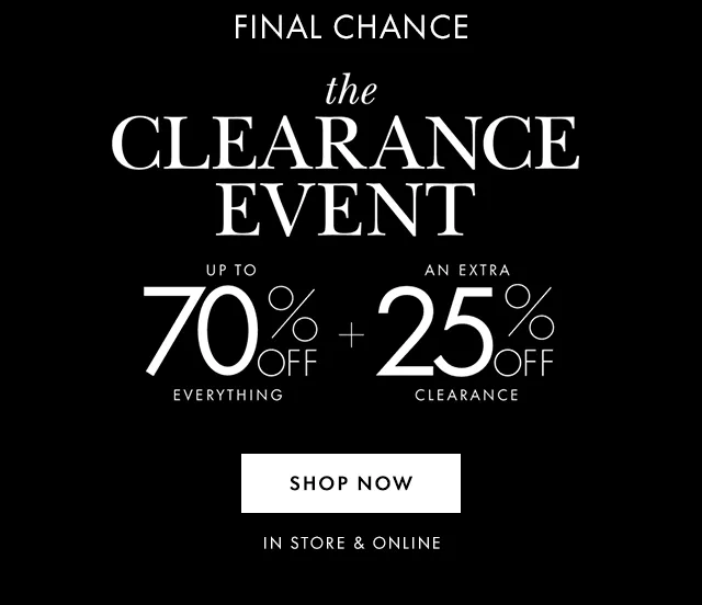 the CLEARANCE EVENT