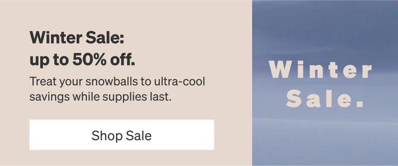 Winter Sale: up to 50% off.