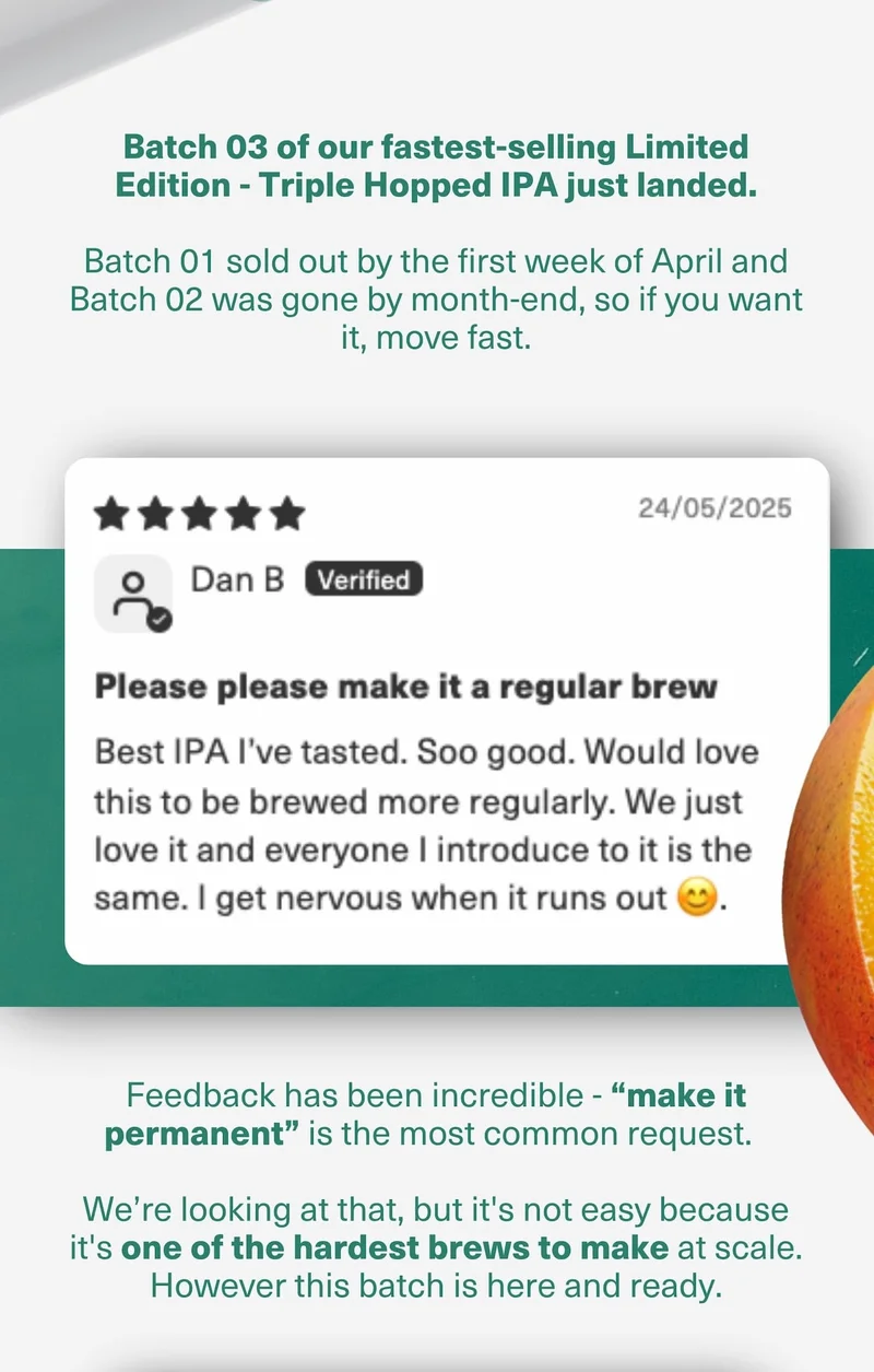 Triple Hopped IPA is back. Batch 03.