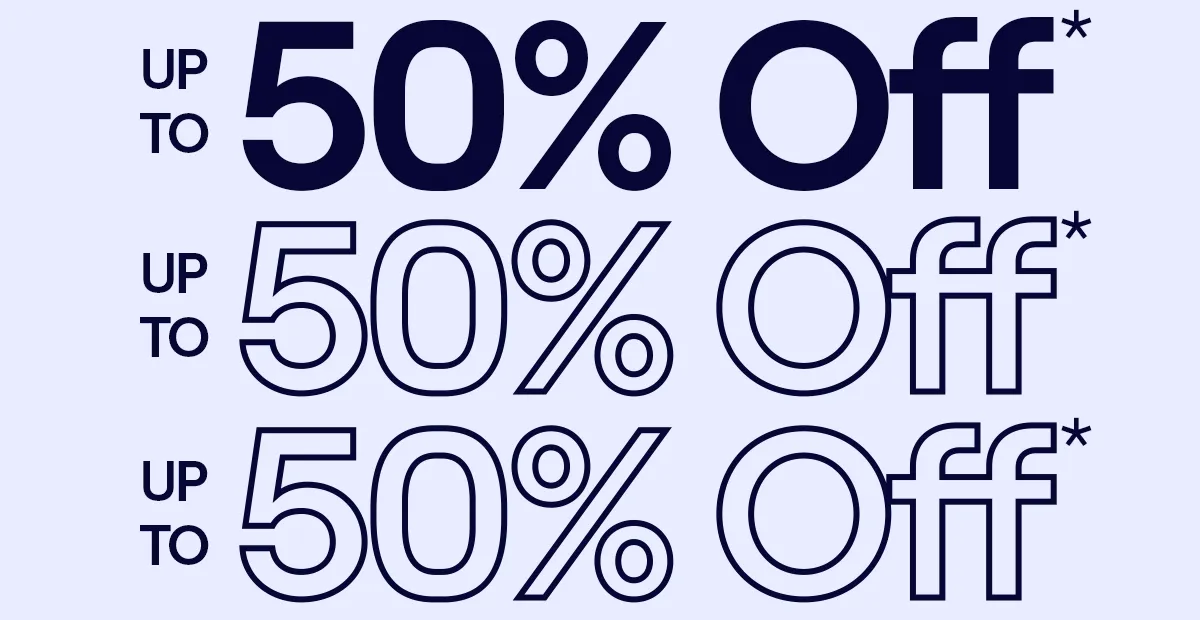 Up to 50% Off