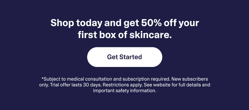 Shop today and get 50% off your first box of skincare