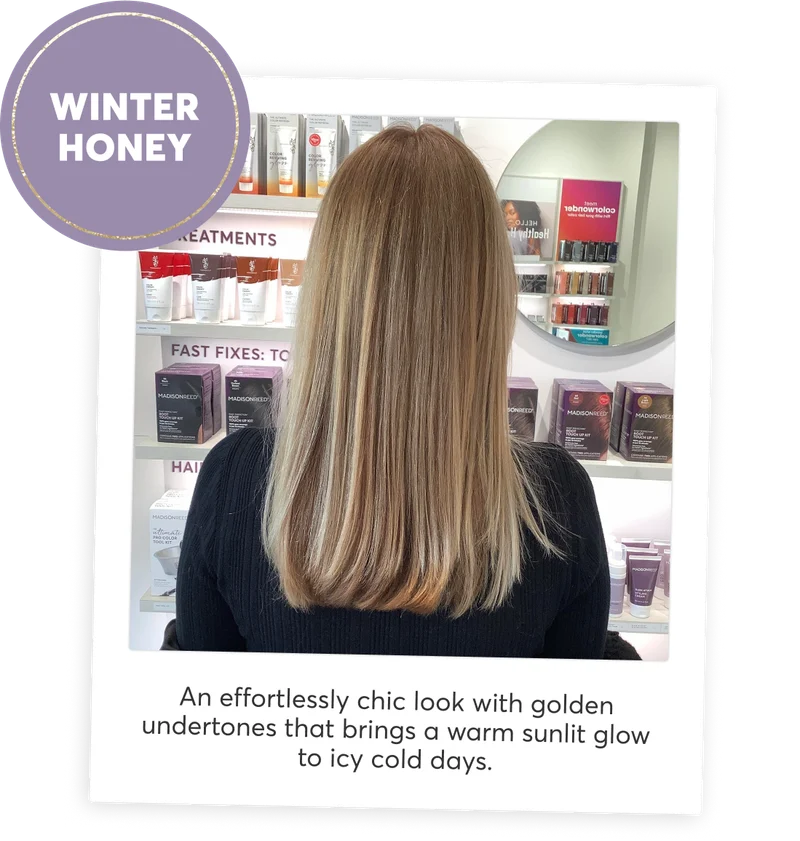 winter honey | An effortlessly chic look with golden undertones that brings a warm sunlit glow to icy cold days.