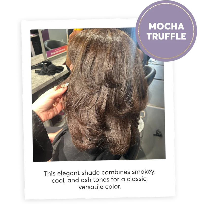 mocha truffle | This elegant shade combines smokey, cool, and ash tones for a classic, versatile color.