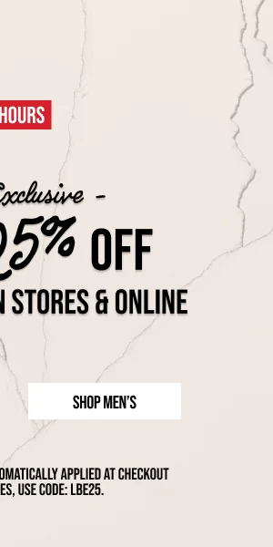 Extra 25% off Shop Men's