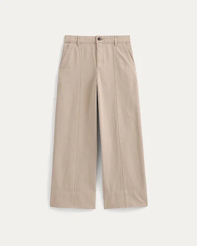 Image | Seamed Wide-Leg Pant | Trench Coat Khaki