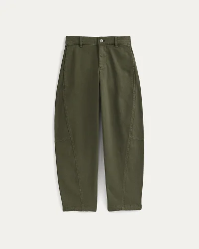 Image | Twisted Seam Barrel Pant | Olive Night