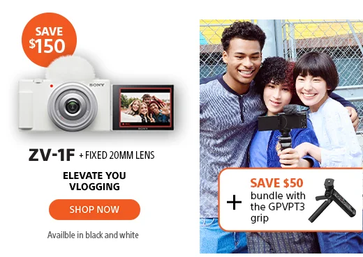 ZV-1F | Save $150 | bundle with GPVPT3 grip Save $50 | Shop now
