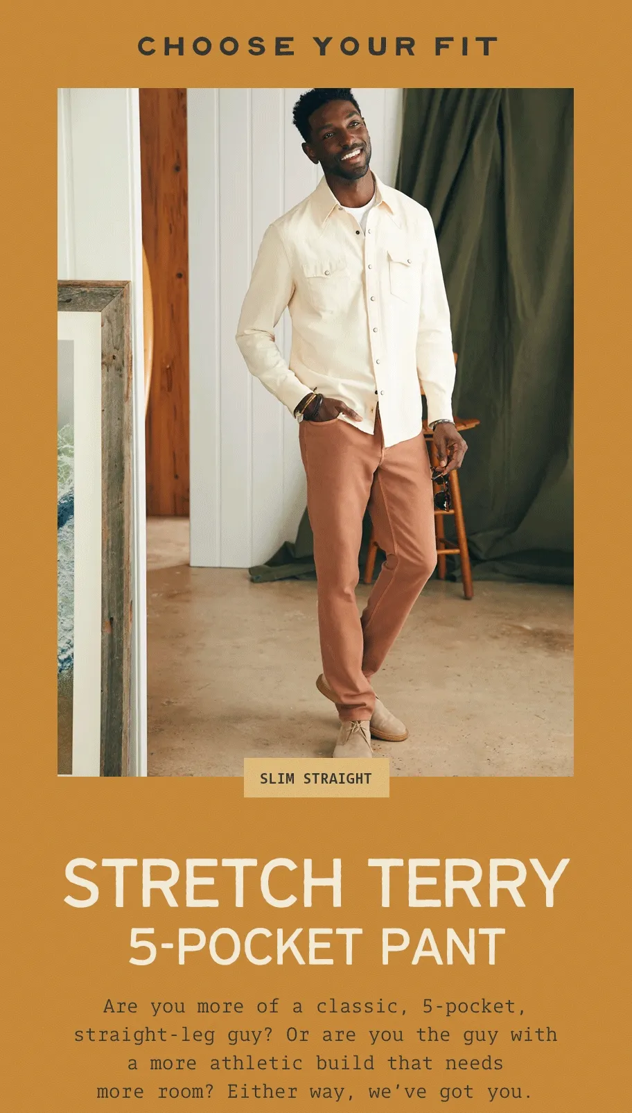 Stretch Terry 5 Pocket Pant