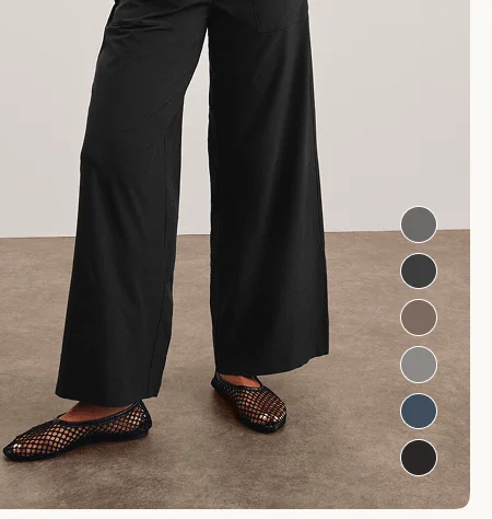 Easy Wide Leg Pant in True Black
