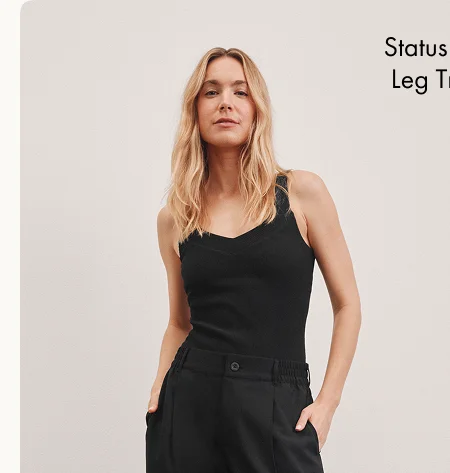 Status Wide Leg Trouser in Black