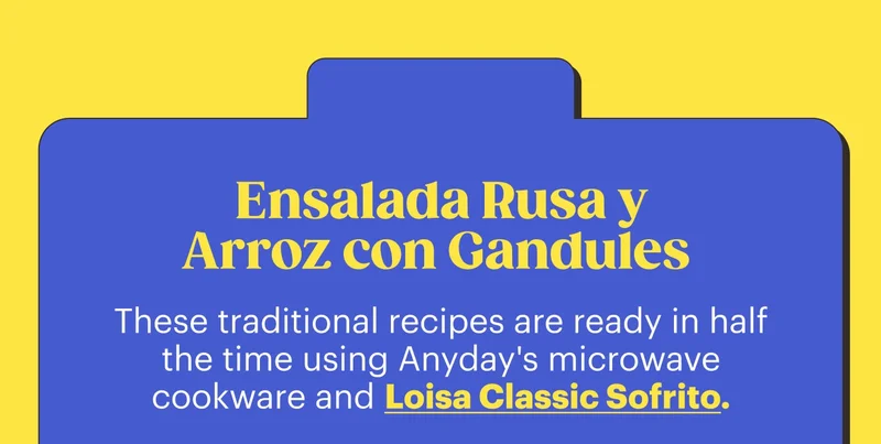 Ensalada Rusa y Arroz con Gandules   GET THE RECETA