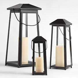 Petaluma Black Metal Outdoor Lanterns