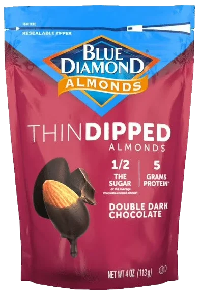 Image of Blue Diamond Double Dark Chocolate Thin Dipped Almonds