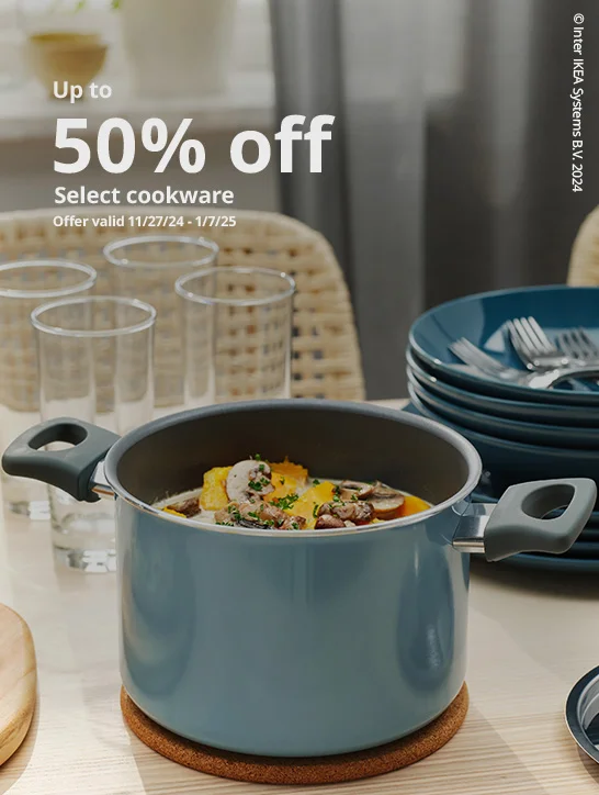 up to 50% off select cookware