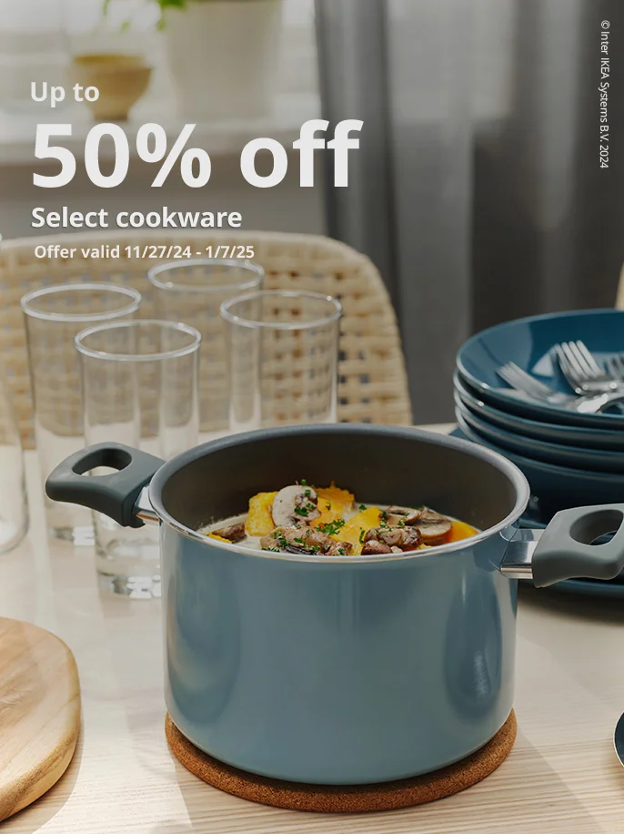up to 50% off select cookware