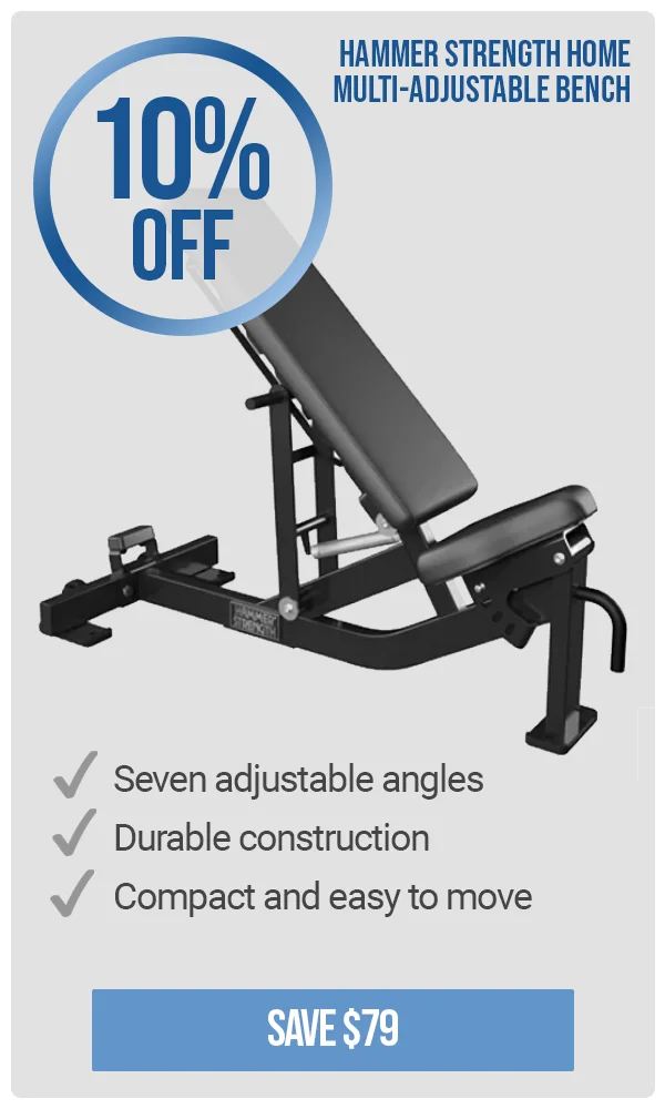 10% OFF | Hammer Strength Home Multi-Adjustable Bench