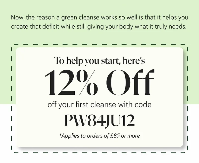 Now, the reason a green cleanse works so well is that it helps you create that deficit while still giving your body what it truly needs.