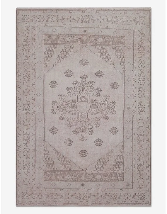 Vintage Turkish Hand-Knotted Wool Rug No. 404, 6' x 8'7"