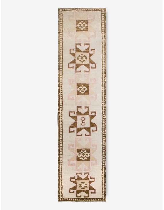 Vintage Turkish Hand-Knotted Wool Runner Rug No. 205, 2'11" x 13'9"