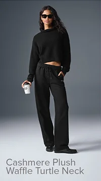 Cashmere Plush Waffle Turtle Neck