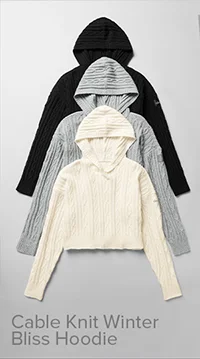 Cable Knit Winter Bliss Hoodie