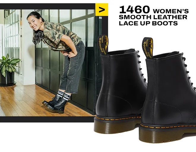 1460 Women's Smooth Leather Lace Up Boots