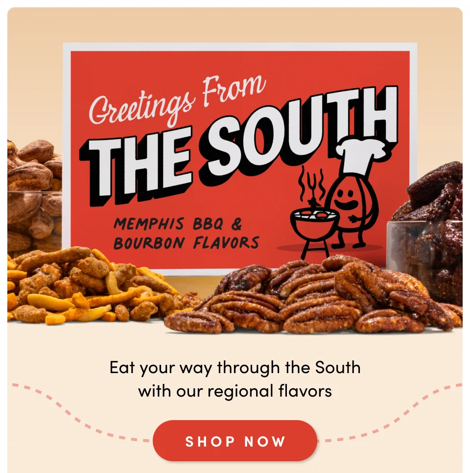 Greetings From the South; Memphis BBQ & Bourbon Flavors; Shop Now