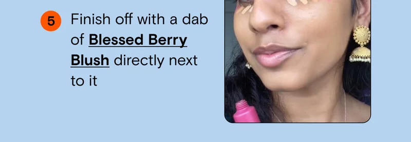 5. Finish off with a dab of Blessed Berry Blush directly next to it